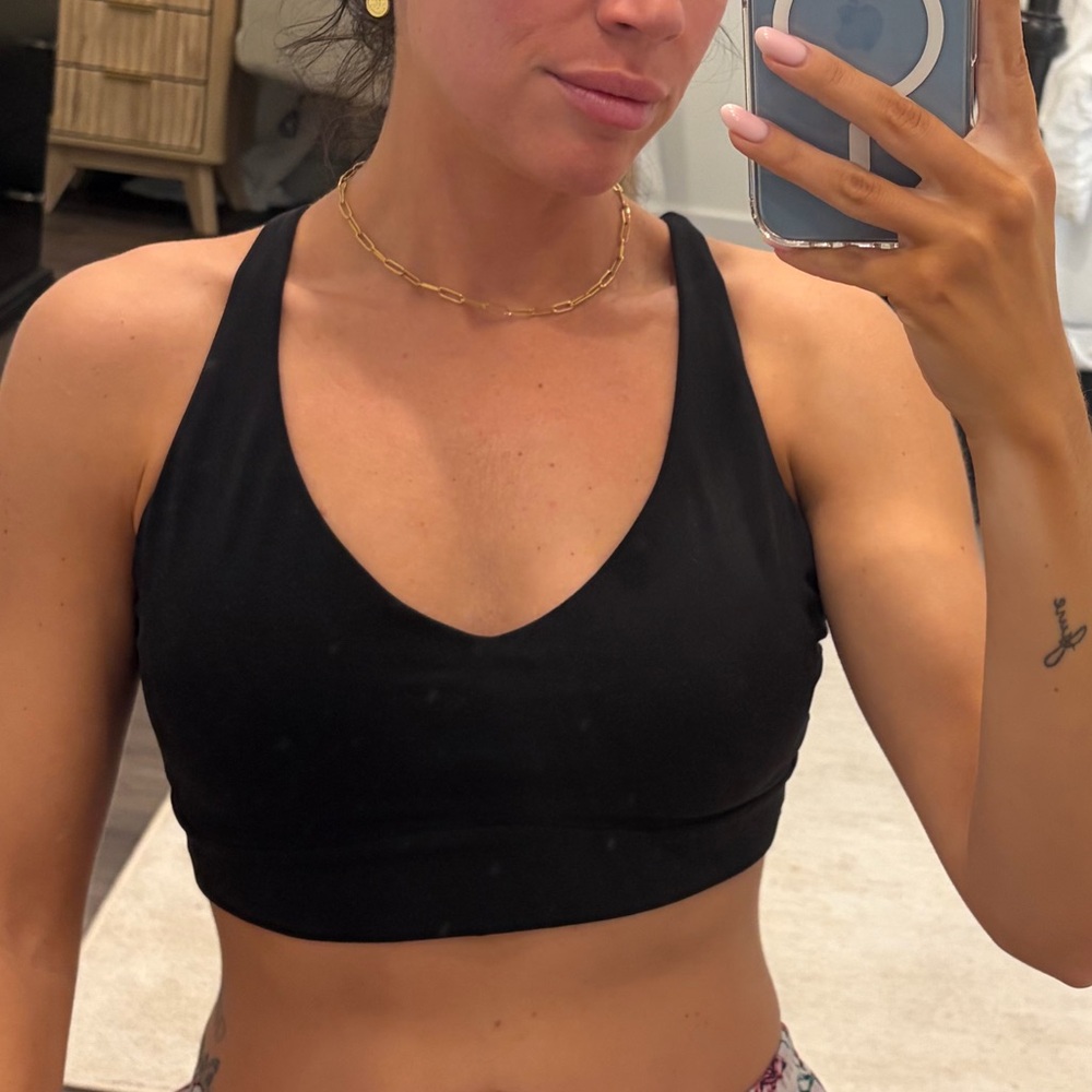 Athleta Solace Sports Bra Black & White - Picture 5 of 6